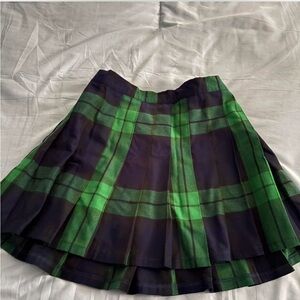 Plaid Green and Blue Skirt